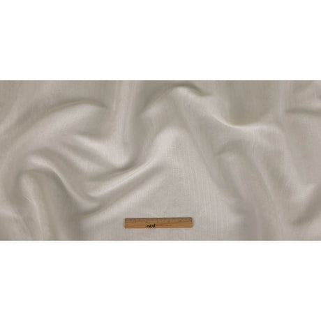 Ivory Twill Striped Linen and Rayon Woven