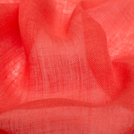 Loosely Woven Coral Linen