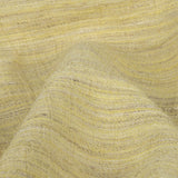 Pale Lemon, Ivory and Beige Striated Crinkled Linen and Polyester Double Cloth