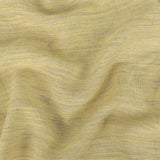 Pale Lemon, Ivory and Beige Striated Crinkled Linen and Polyester Double Cloth