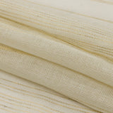 Ivory and Beige Striped Polyester Burlap