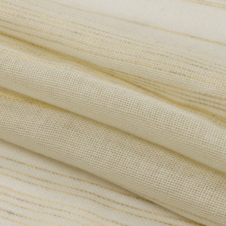 Ivory and Beige Striped Polyester Burlap