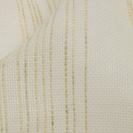 Ivory and Beige Striped Polyester Burlap