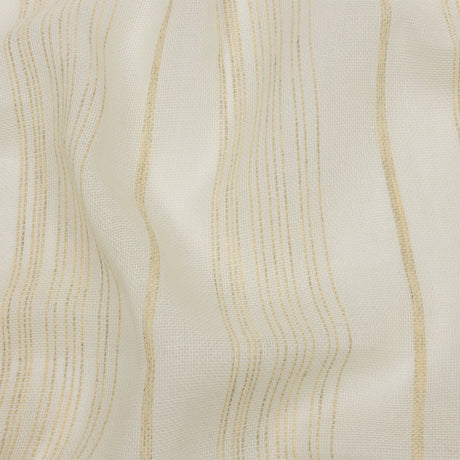 Ivory and Beige Striped Polyester Burlap