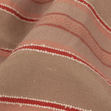 Crockery, Red and Coral Linen Woven with Raised Jacquard Stripes
