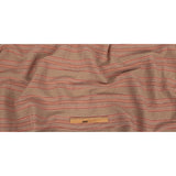 Crockery, Red and Coral Linen Woven with Raised Jacquard Stripes