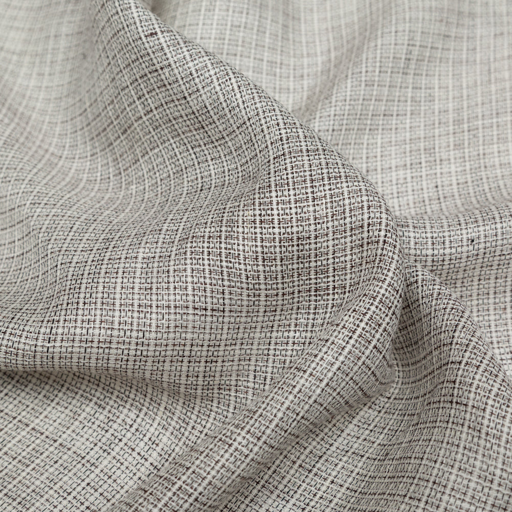 White and Black Tweed Linen Scrim