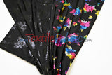 Floral Holographic Foil On Peachskin Polyester Fabric - Floral Holographic Foil, 60" Width (1 Yard)