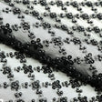 Beaded Sequin Stretch Mesh Fabric Blossom