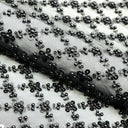 Beaded Sequin Stretch Mesh Fabric Blossom
