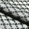 Blossom Beaded With Sequin Stretch Mesh Fabric - Black, White, Black/Multicolor, Diamond Pattern, 52/53" Width (1 Yard)