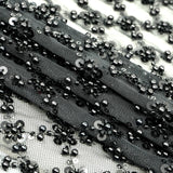 Beaded Sequin Stretch Mesh Fabric Blossom