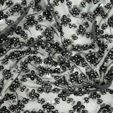 Blossom Beaded With Sequin Stretch Mesh Fabric - Diamond Pattern, 52/53" Width (1 Yard)
