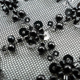 Beaded Sequin Stretch Mesh Fabric Blossom