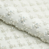 Beaded Sequin Stretch Mesh Fabric Blossom