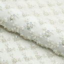 Blossom Beaded With Sequin Stretch Mesh Fabric - Black, White, Black/Multicolor, Diamond Pattern, 52/53" Width (1 Yard)