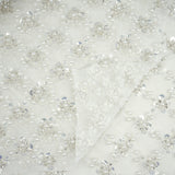 Beaded Sequin Stretch Mesh Fabric Blossom