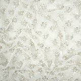 Beaded Sequin Stretch Mesh Fabric Blossom