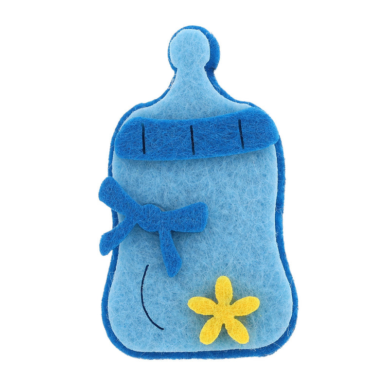 1 1/4" Blue Felt Baby Bottle - 100 PCS