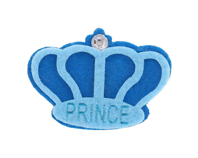 2" Blue Felt Prince Crowns - 100 PCS