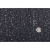 British Metallic Silver and Black Floral Tulle