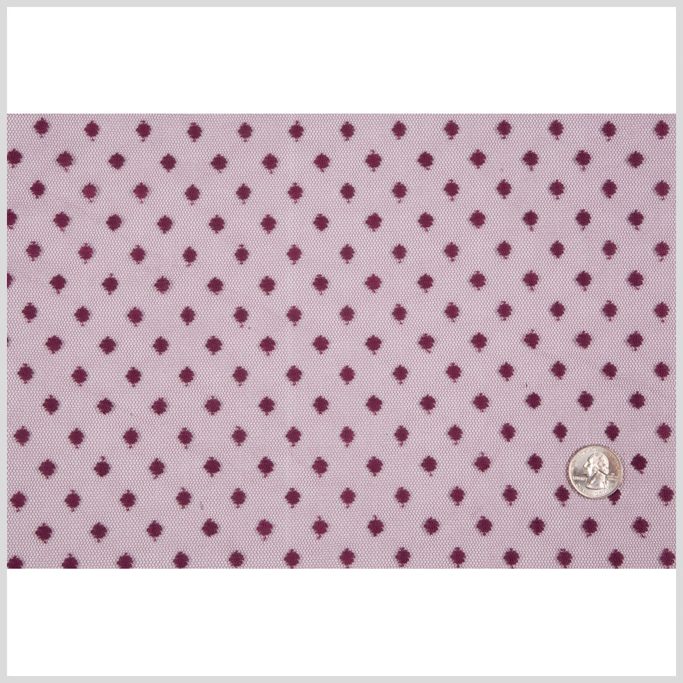 Polka Dots Tulle Crinoline - Burgundy