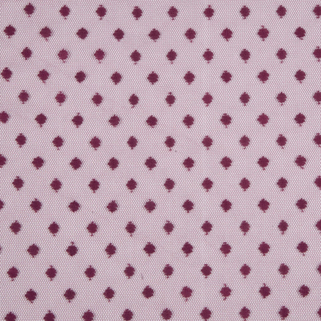 Polka Dots Tulle Crinoline - Burgundy