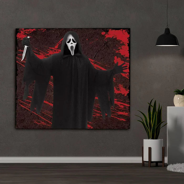 5x5 Foot Ghost Face Halloween Backdrop Polyester Wall Hanging