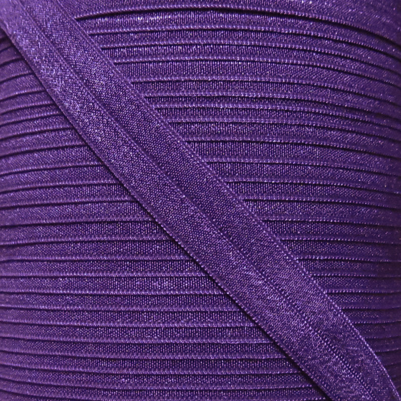 Purple Fold Over Elastic Trim 5/8"