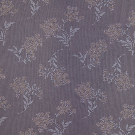 Chinois Ivory and Taupe Floral Poly Brocade