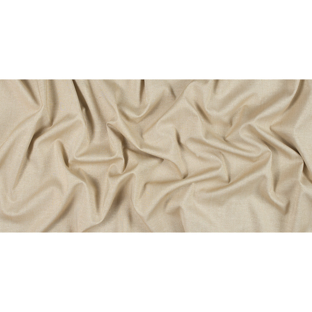 Metallic Gold and White Polyester Woven with Give