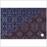 Carolina Herrera Brown/Navy/Gray Brocade