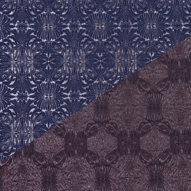 Carolina Herrera Brown/Navy/Gray Brocade