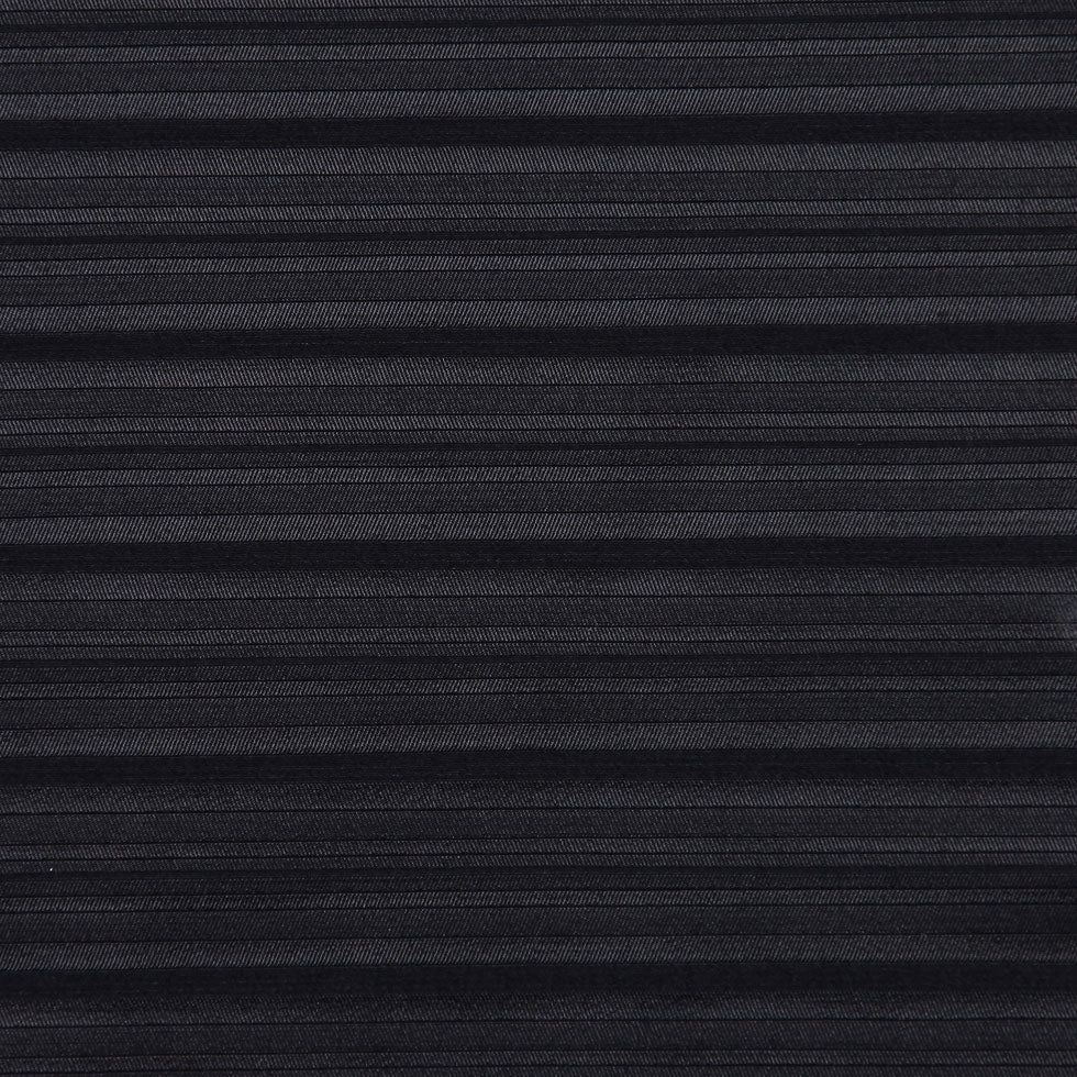 Italian Black Striped Polyester Woven