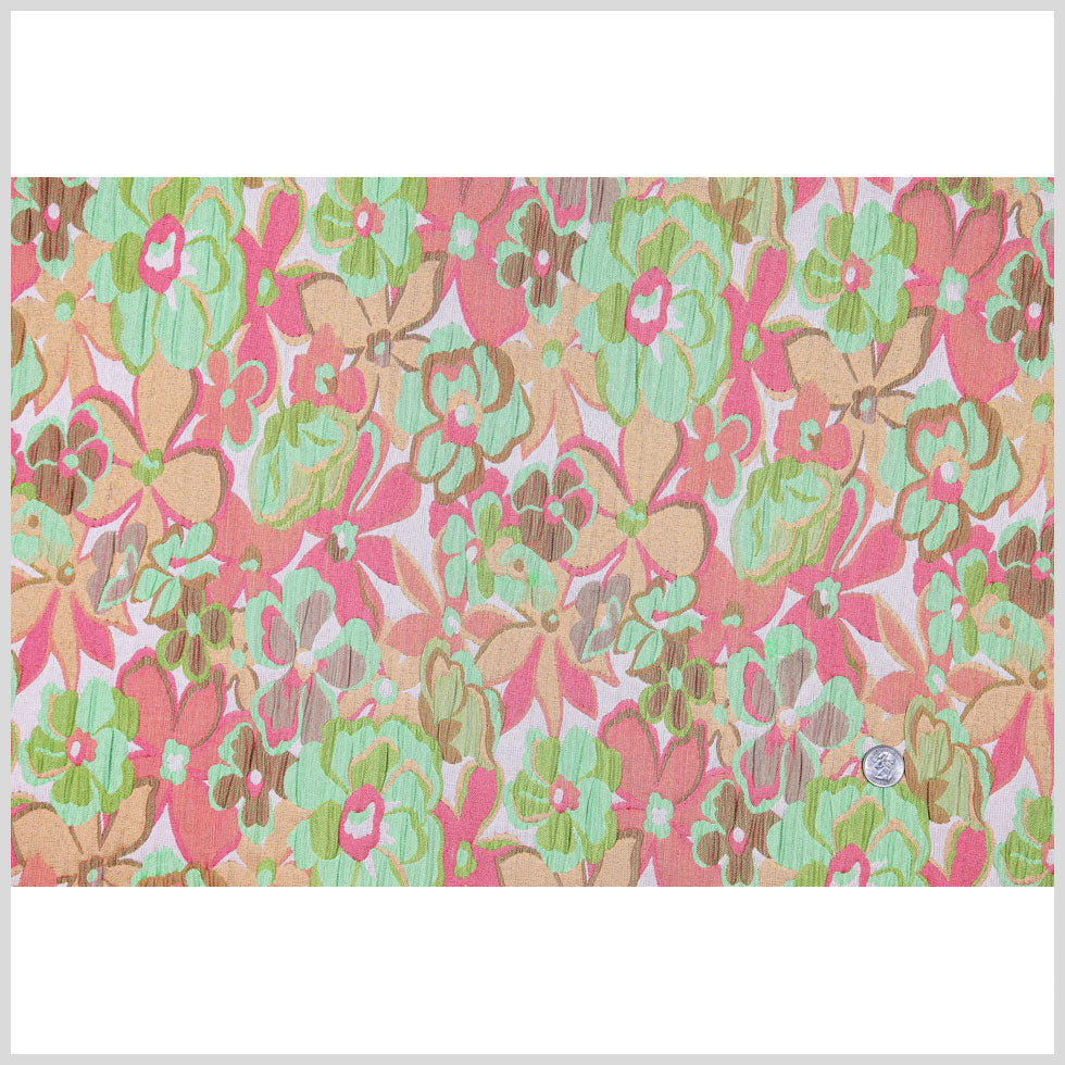 Italian Springtime Floral Polyester Brocade