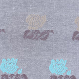 Italian Chinchilla, Sea Blue and Flint Gray Floral Jacquard