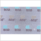 Italian Chinchilla, Sea Blue and Flint Gray Floral Jacquard