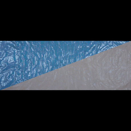 Metallic Blue and Taupe Woven Double Cloth