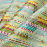French Multi-Color Striped Paisley Polyester Woven