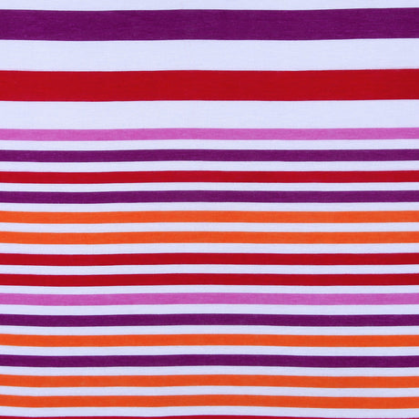White/Multi-Colored Jersey Stripes
