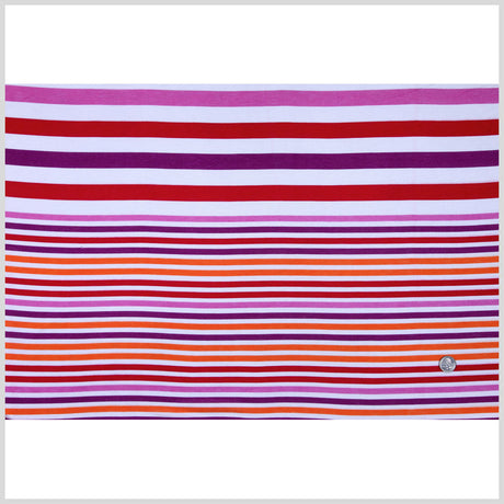 White/Multi-Colored Jersey Stripes