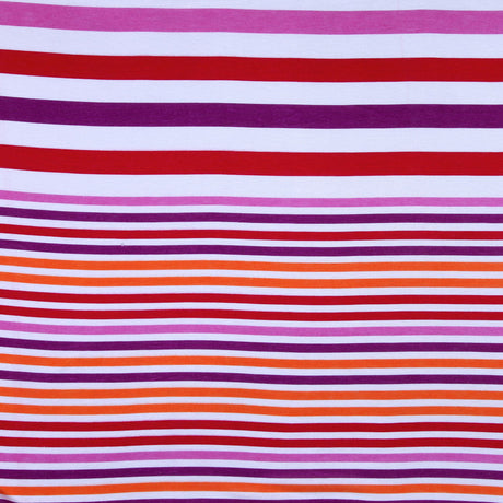 White/Multi-Colored Jersey Stripes