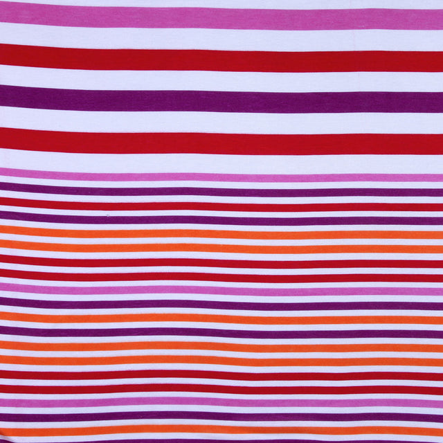 White/Multi-Colored Jersey Stripes