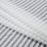 Sheer White Bengal Striped Stretch Cotton Jersey