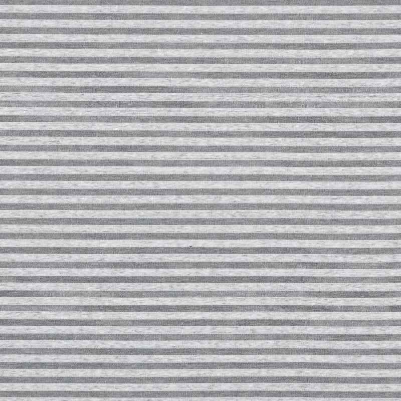 Sheer White Bengal Striped Stretch Cotton Jersey
