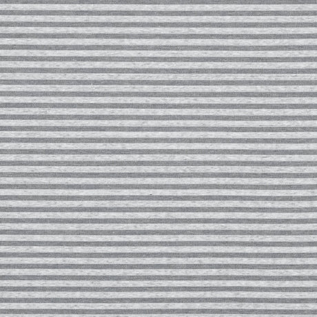 Sheer White Bengal Striped Stretch Cotton Jersey
