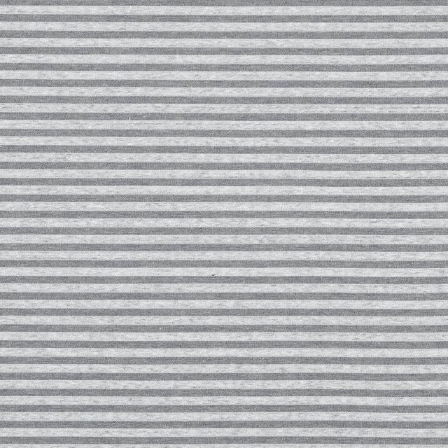 Sheer White Bengal Striped Stretch Cotton Jersey