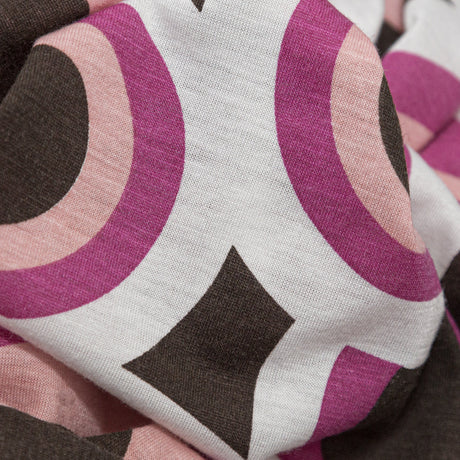 Wren, Mellow Rose and Magenta Haze Geometric Printed Polyester Jersey