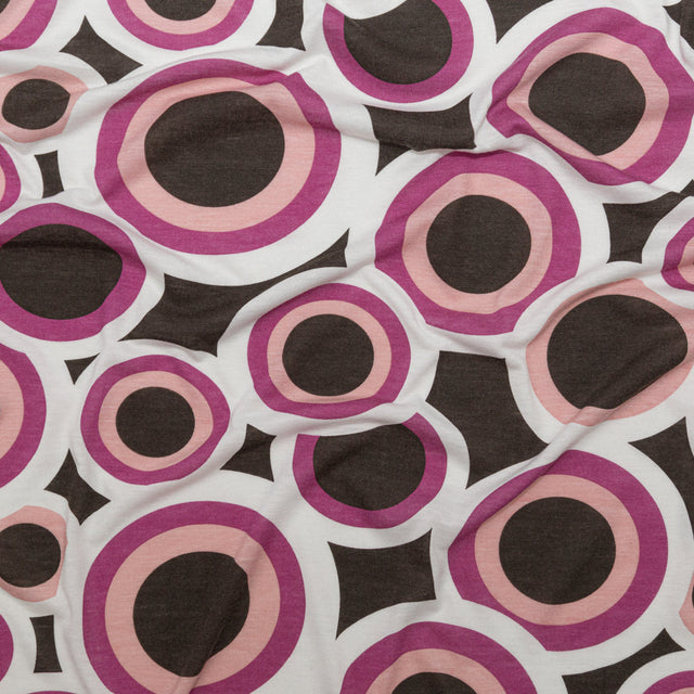 Wren, Mellow Rose and Magenta Haze Geometric Printed Polyester Jersey