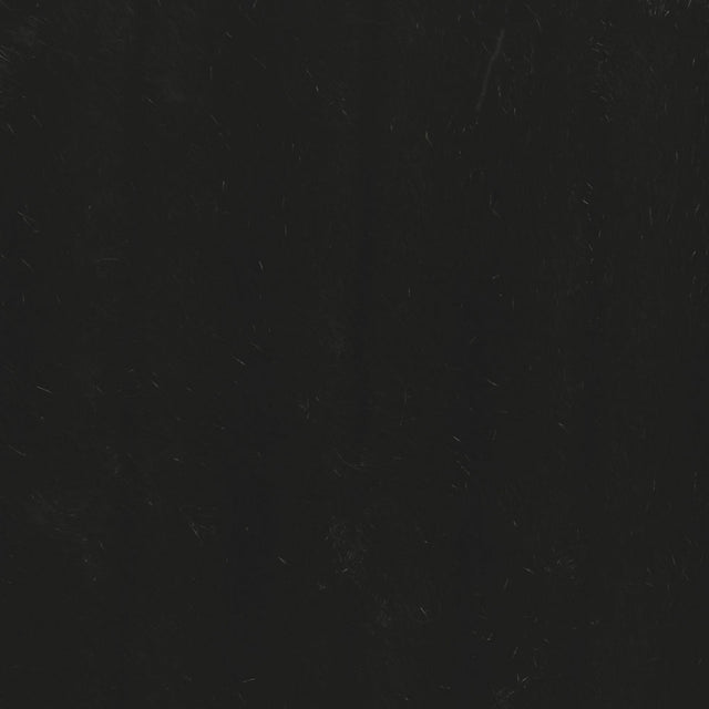 French Black Solid Faux Fur